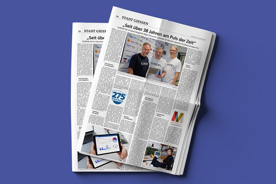 Seit 38 Jahren am Puls der Zeit – die CURSOR-Story im Gießener Anzeiger